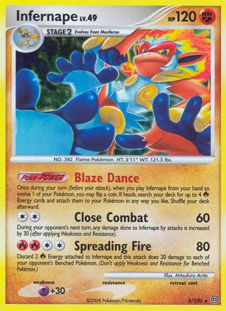 Infernape 3/100 - Reverse Holofoil