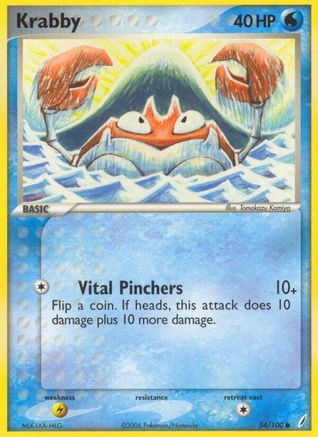 Krabby 54/100 - Reverse Holofoil