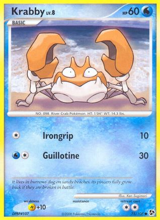 Krabby 75/106 - Reverse Holofoil