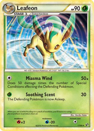 Leafeon 17/90 - Reverse Holofoil