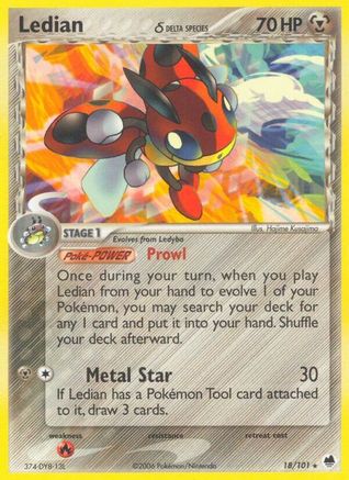 Ledian (Delta Species) 18/101 - Reverse Holofoil