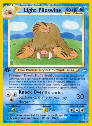 Light Piloswine 26/105 - 1st Edition