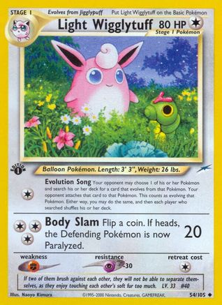 Light Wigglytuff 54/105 - 1st Edition