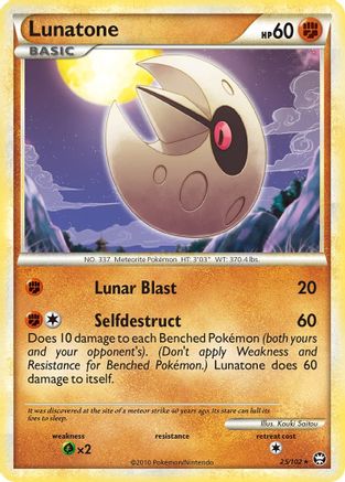 Lunatone 25/102 - Reverse Holofoil