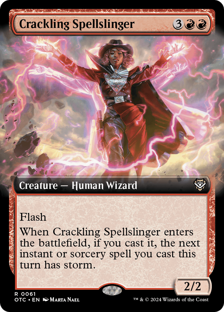 Crackling Spellslinger (OTC-061) - : (Extended Art)