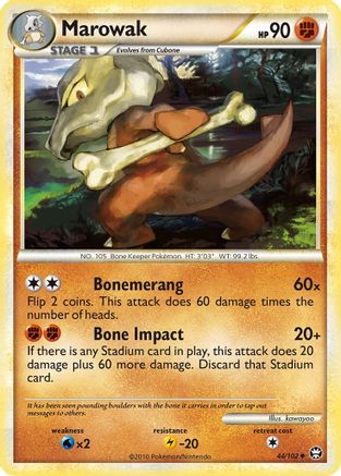 Marowak 44/102 - Reverse Holofoil