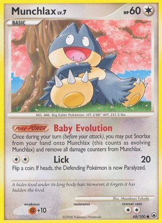 Munchlax 68/100 - Reverse Holofoil