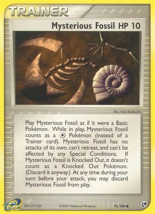 Mysterious Fossil 91/100 - Reverse Holofoil