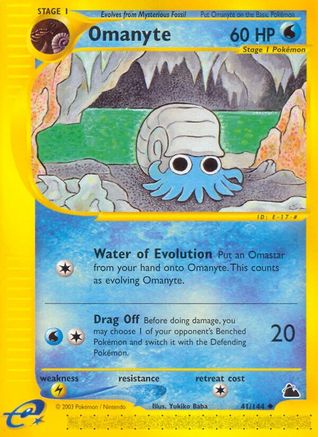 Omanyte 41/144 - Reverse Holofoil