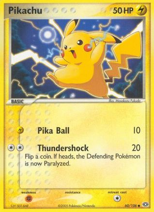 Pikachu 60/106 - Reverse Holofoil