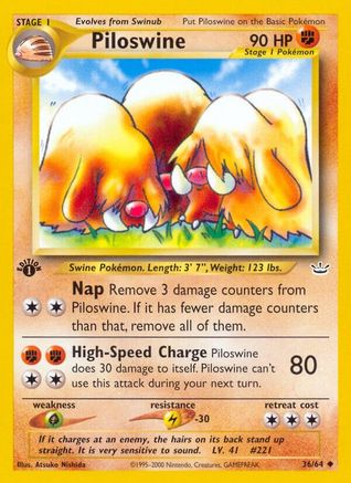 Piloswine 36/64 - 1st Edition