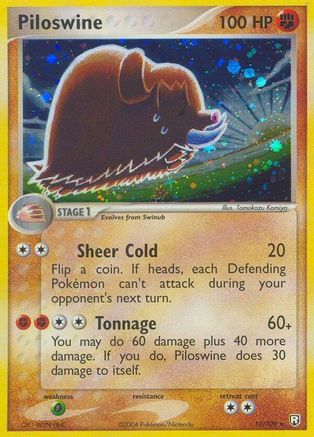 Piloswine 13/109 - Reverse Holofoil