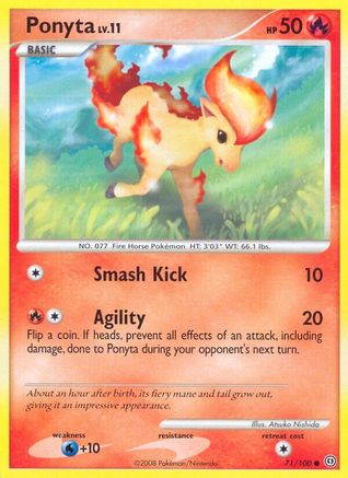 Ponyta 71/100 - Reverse Holofoil