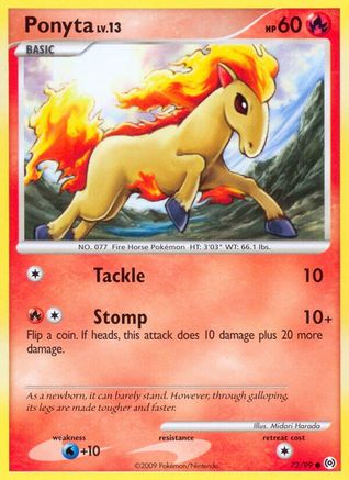 Ponyta (72) 72/99 - Reverse Holofoil