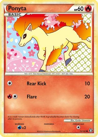 Ponyta 72/102 - Reverse Holofoil