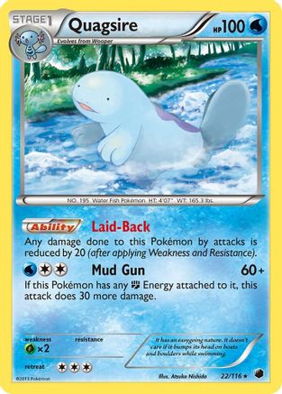 Quagsire 22/116 - Reverse Holofoil