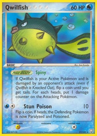 Qwilfish 27/109 - Reverse Holofoil