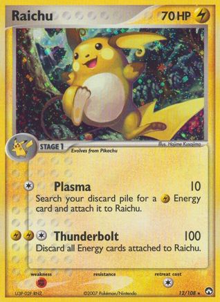 Raichu 12/108 - Reverse Holofoil