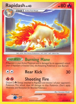 Rapidash 22/100 - Reverse Holofoil