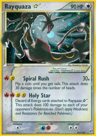 Rayquaza Star 107/107 - Holofoil