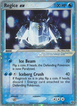 Regice ex 98/106 - Holofoil