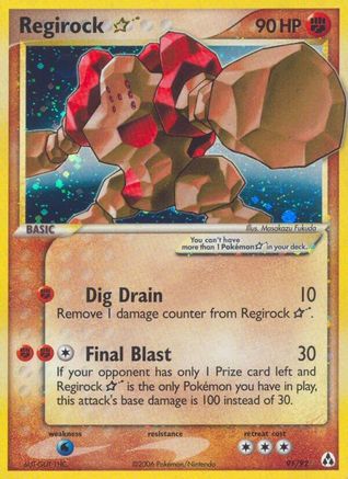 Regirock Star 91/92 - Holofoil