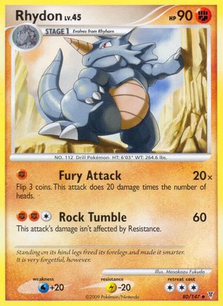 Rhydon 80/147 - Reverse Holofoil