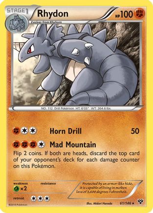 Rhydon 61/146 - Reverse Holofoil