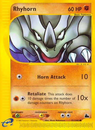 Rhyhorn 91/144 - Reverse Holofoil