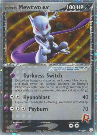 Rocket's Mewtwo ex 99/109 - Holofoil