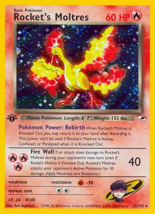 Rocket's Moltres 12/132 - Unlimited Holofoil