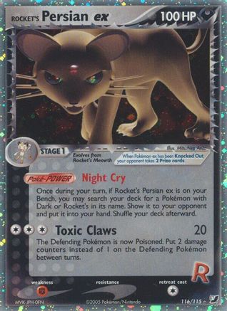 Rocket's Persian ex 116/115 - Holofoil