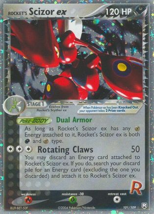 Rocket's Scizor ex 101/109 - Holofoil