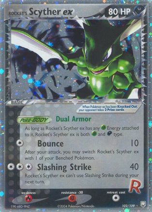 Rocket's Scyther ex 102/109 - Holofoil