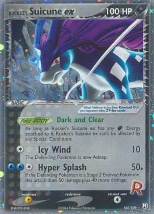 Rocket's Suicune ex 105/109 - Holofoil