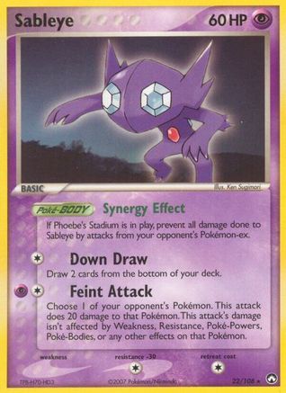 Sableye 22/108 - Reverse Holofoil