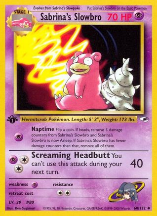 Sabrina's Slowbro 60/132 - 1st Edition