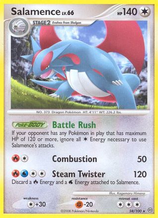 Salamence 24/100 - Reverse Holofoil