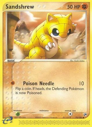 Sandshrew 75/100 - Reverse Holofoil