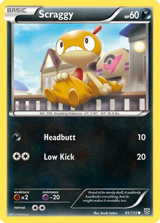 Scraggy 85/135 - Reverse Holofoil