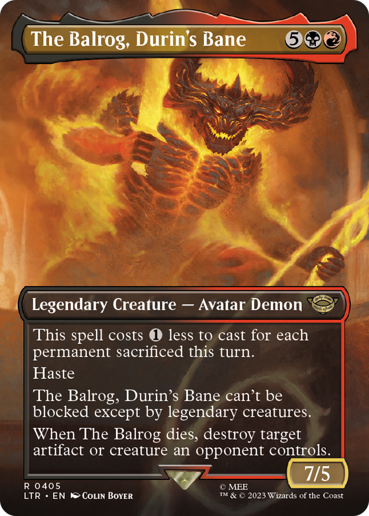 The Balrog, Durin's Bane (LTR-405) -  (Borderless) Foil