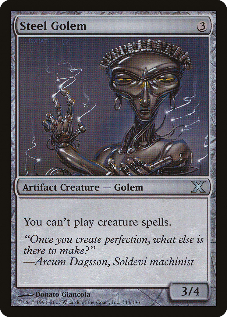 Steel Golem (10E-344) -  Foil