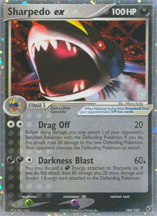 Sharpedo ex 104/107 - Holofoil