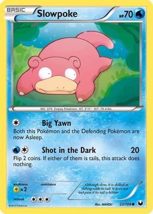 Slowpoke 23/108 - Reverse Holofoil