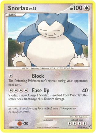 Snorlax 37/130 - Reverse Holofoil