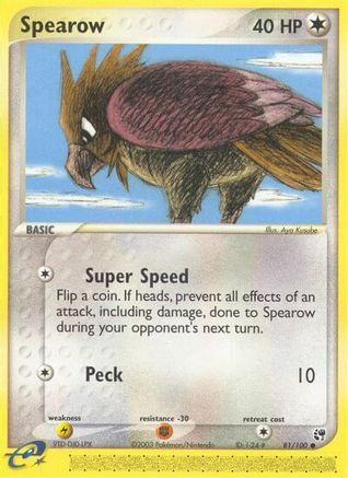 Spearow 81/100 - Reverse Holofoil