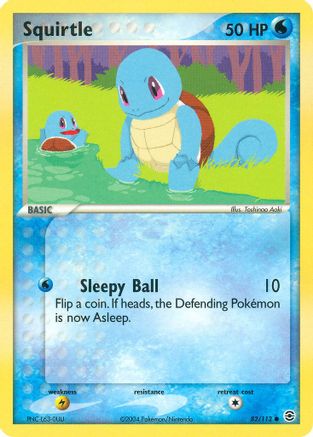 Squirtle - 082/112 82/112 - Reverse Holofoil