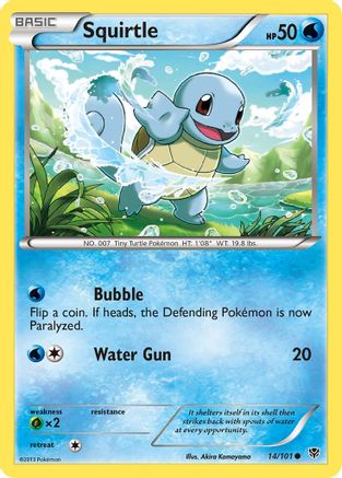 Squirtle 14/101 - Reverse Holofoil