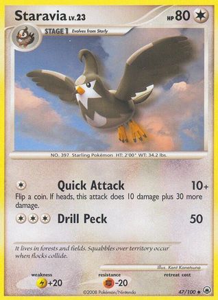 Staravia 47/100 - Reverse Holofoil