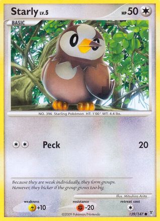 Starly 129/147 - Reverse Holofoil